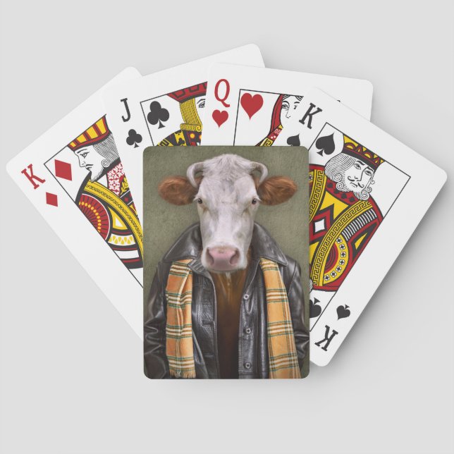 Cow Man Playing Cards (Back)