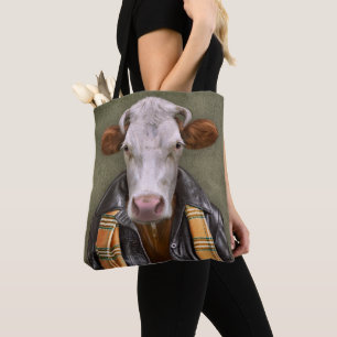 Cow Man Tote Bag