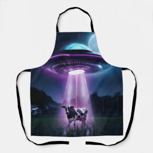 Cow meets aliens. apron