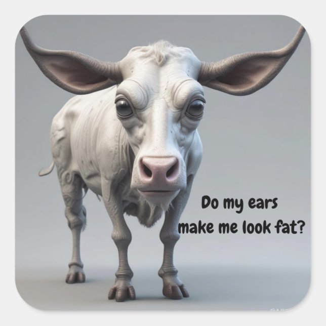 Cow Meme Sticker (Front)