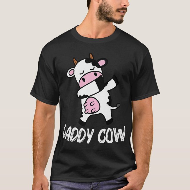 cow  men dad milking cows bull ranch farm animal  T-Shirt (Front)
