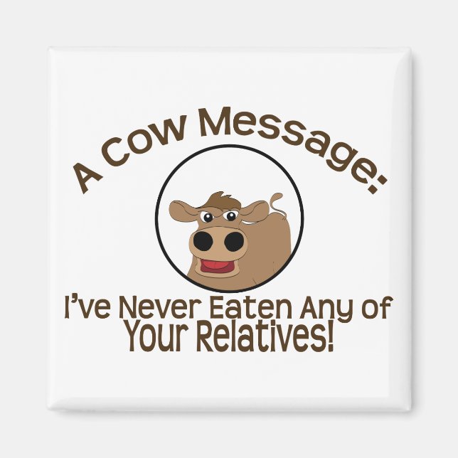 Cow Message Magnet (Front)