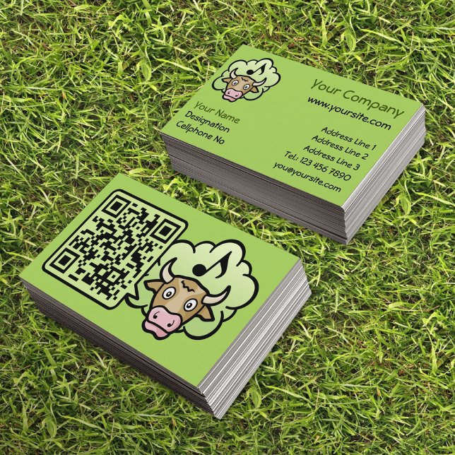 Cow Methane Cartoon Business Card (Creator Uploaded)