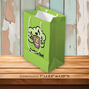 Cow Methane Cartoon Gift Bag