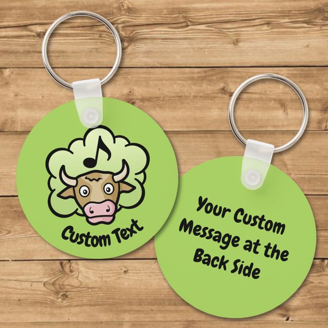 Cow Methane Cartoon Keychain (Creator Uploaded)