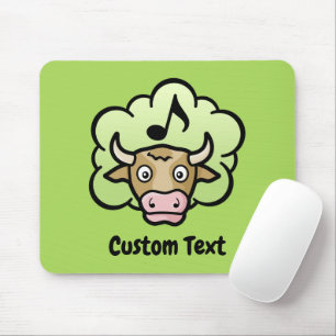 Cow Methane Cartoon Mouse Pad