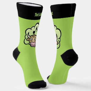 Cow Methane Cartoon Socks
