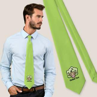 Cow Methane Cartoon Tie