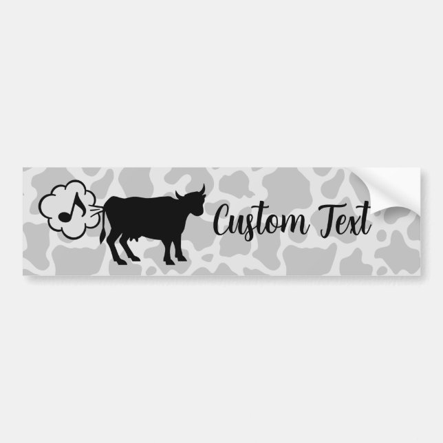 Cow Methane Icon Bumper Sticker (Front)