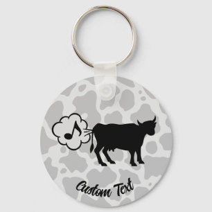 Cow Methane Icon Keychain