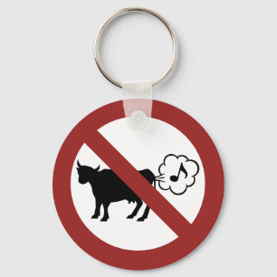 Cow Methane Icon Keychain
