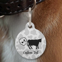 Cow Methane Icon Pet ID Tag