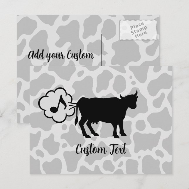 Cow Methane Icon Postcard (Front/Back)