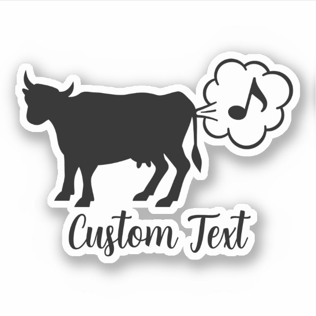 Cow Methane Icon Sticker (Front)