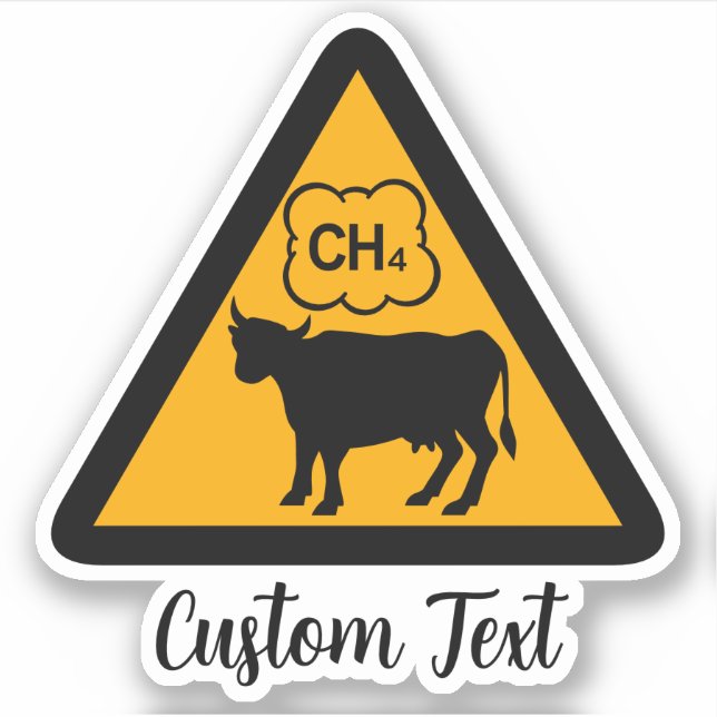 Cow Methane Icon Sticker (Front)