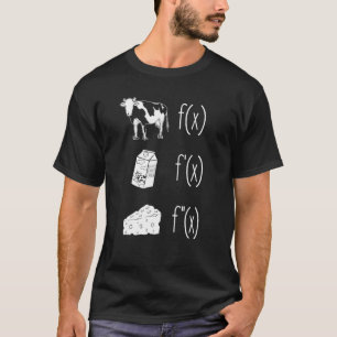 Cow Milk Cheese Formula Funny Math Teacher Calcul T-Shirt