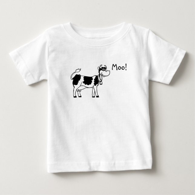 Cow, Moo! Baby T-Shirt (Front)
