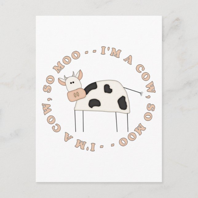 Cow Moo Postcard (Front)