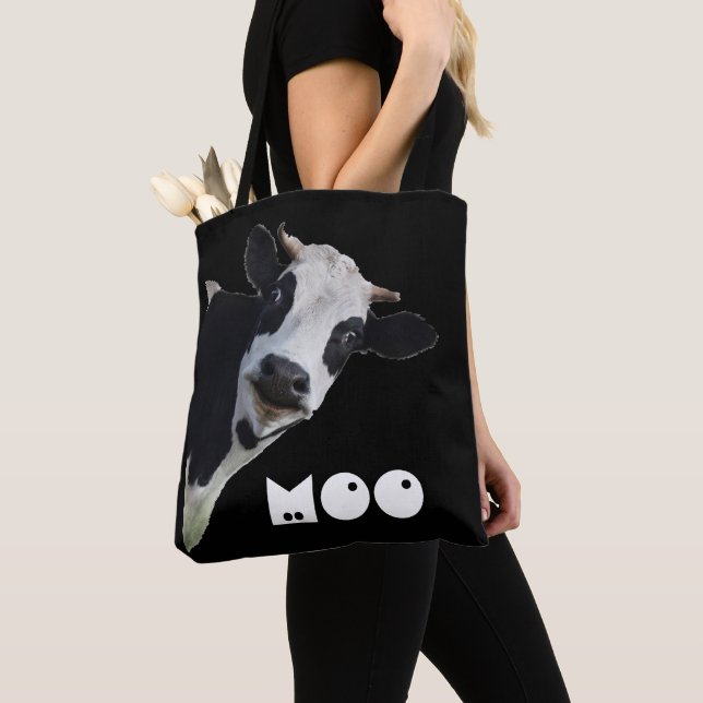 Cow Moo Tote Bag (Close Up)