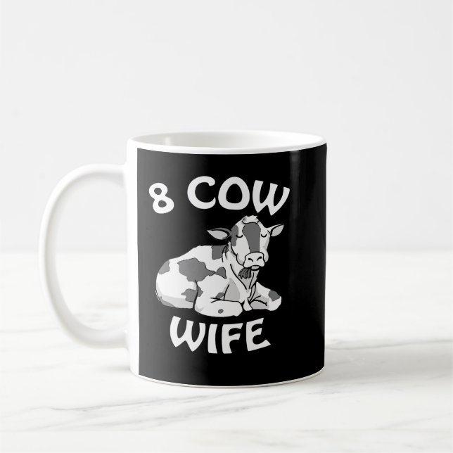 Cow Mooey Mormon LDS Funny 8 Cow Wife Men Women T  Coffee Mug (Left)