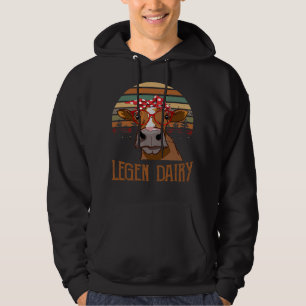 Cow Mooey Vintage Legend Dairy Cow Funny Heifer Fa Hoodie