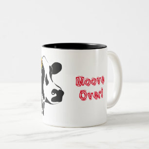 Cow Moove Over Two-Tone Coffee Mug