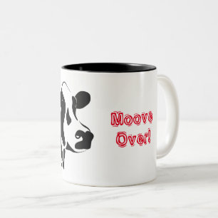 Cow Moove Over Two-Tone Coffee Mug