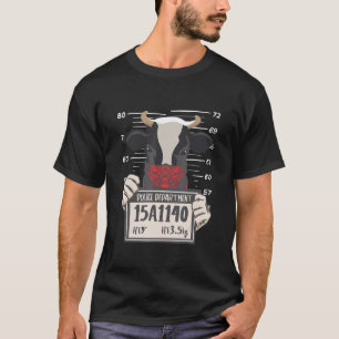 Cow Mugshot Farming   Farmer Livestock Cattle T-Shirt