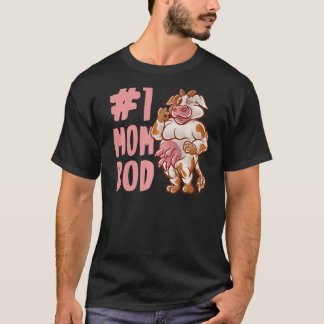 Cow Mum Best Mum Bod Mummy Mama Heifer Mother's Da T-Shirt