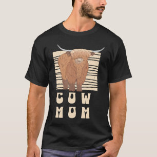 Cow Mum Farmer Scottish Highland Cows Cowgirl Boy T-Shirt