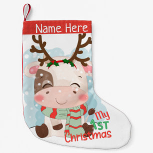 Cow My 1st Christmas Small Christmas Stocking