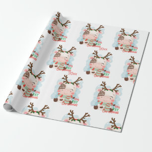 Cow, My First Christmas  Wrapping Paper