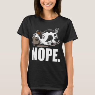 Cow Nope Not Today Lazy Farm Animal Kids T-Shirt