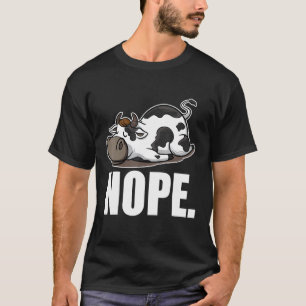 Cow Nope Not Today Lazy Farm Animal Kids T-Shirt