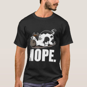 Cow Nope Not Today Lazy Farm Animal Kids T-Shirt