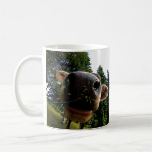 Cow Nose Close-up Two-Tone Coffee Mug