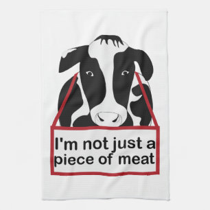 Cow Not Just Meat Funny Kitchen Towel