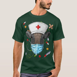 Cow Nurse RN Funny ER Nursing School Graduation T-Shirt