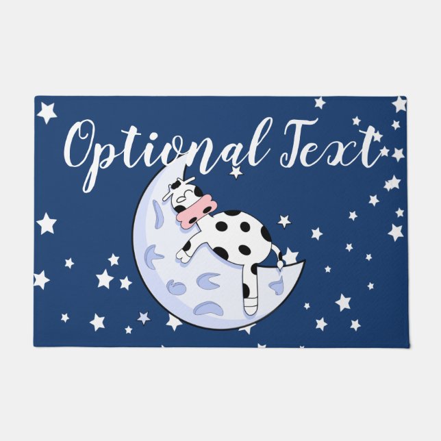 Cow Over the Moon Doormat (Front)