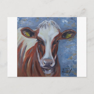 Cow Painting, Cow Decor, Cow Art, Dairy Cow Postcard