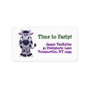 Cow Party Centre Label