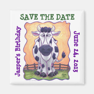 Cow Party Centre Magnet