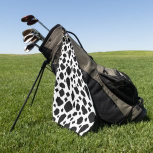Cow Pattern Animal Print Black and White Golf Towel