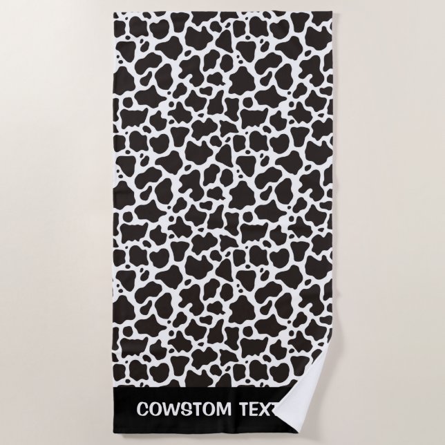 Cow pattern background beach towel (Front)