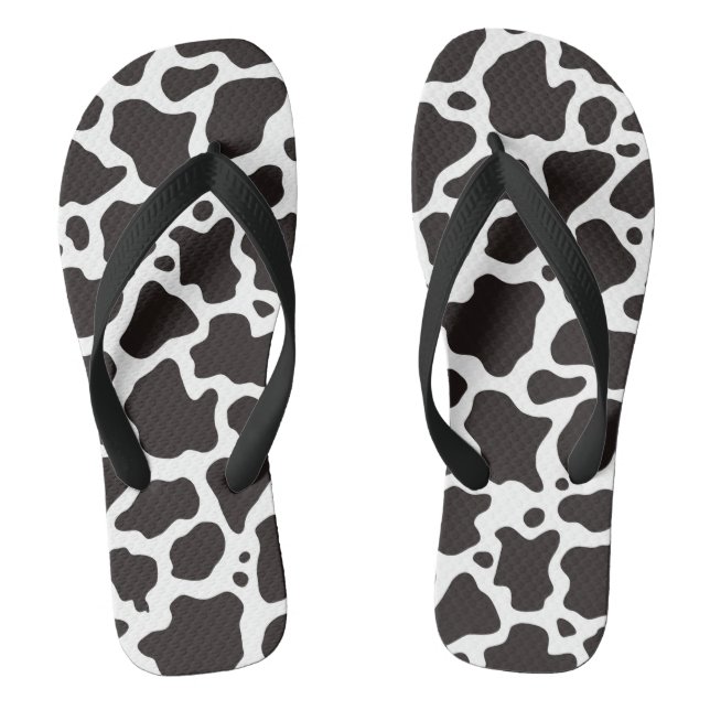 Cow pattern background flip flops (Footbed)
