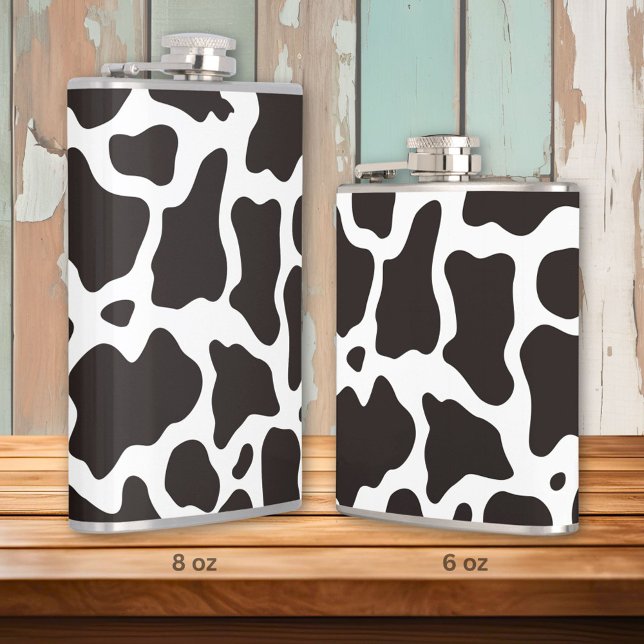 Cow pattern background hip flask (Creator Uploaded)