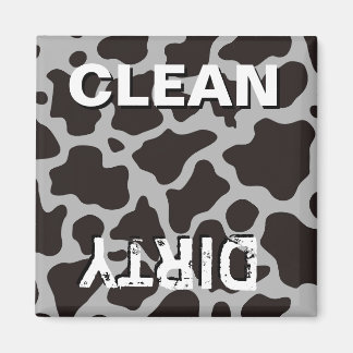 Cow pattern background magnet