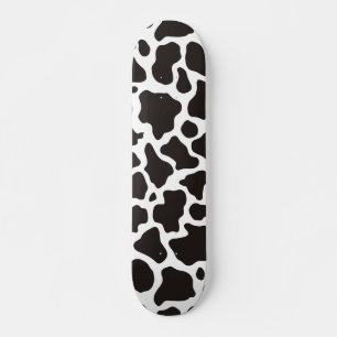 Cow pattern background skateboard