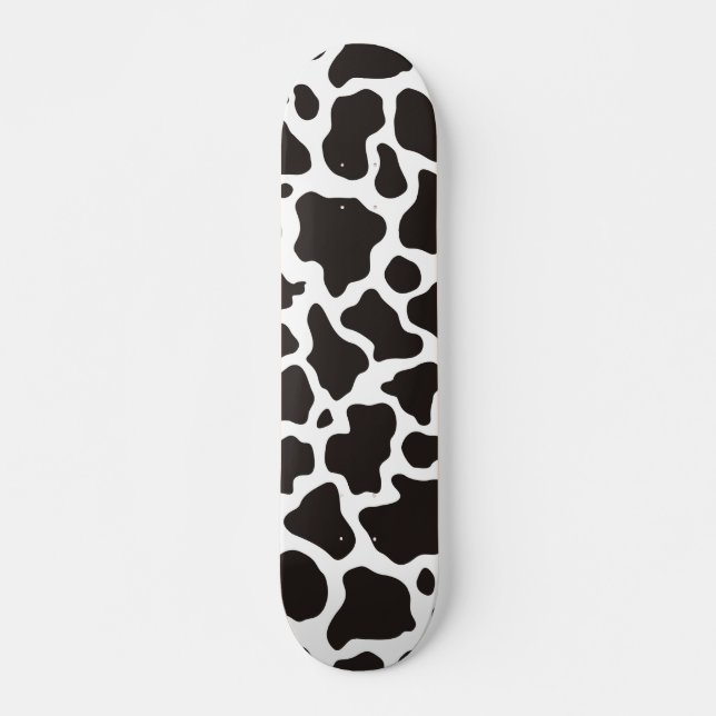 Cow pattern background skateboard (Front)