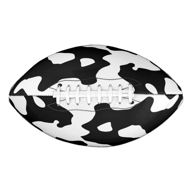 Cow Pattern Black and White American Football (Front)